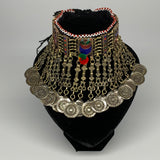 270g, 12"x5"Kuchi Choker Necklace Multi-Color Tribal Gypsy Bohemian,B14037