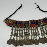 270g, 12"x5"Kuchi Choker Necklace Multi-Color Tribal Gypsy Bohemian,B14037