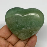 191.6g, 2.2" x 2.7" x 1.2" Fluorite Heart Healing Crystal @Madagascar, B17341