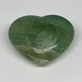 191.6g, 2.2" x 2.7" x 1.2" Fluorite Heart Healing Crystal @Madagascar, B17341