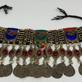 300g, 12"x5"Kuchi Choker Necklace Multi-Color Tribal Gypsy Bohemian,B14039