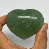 155.4g, 2" x 2.5" x 1.2" Fluorite Heart Healing Crystal @Madagascar, B17343