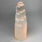 7.23 lb,11.75"x3.8" White Selenite (Satin Spar) Rough Lamp W/Chord @Morocco,B124