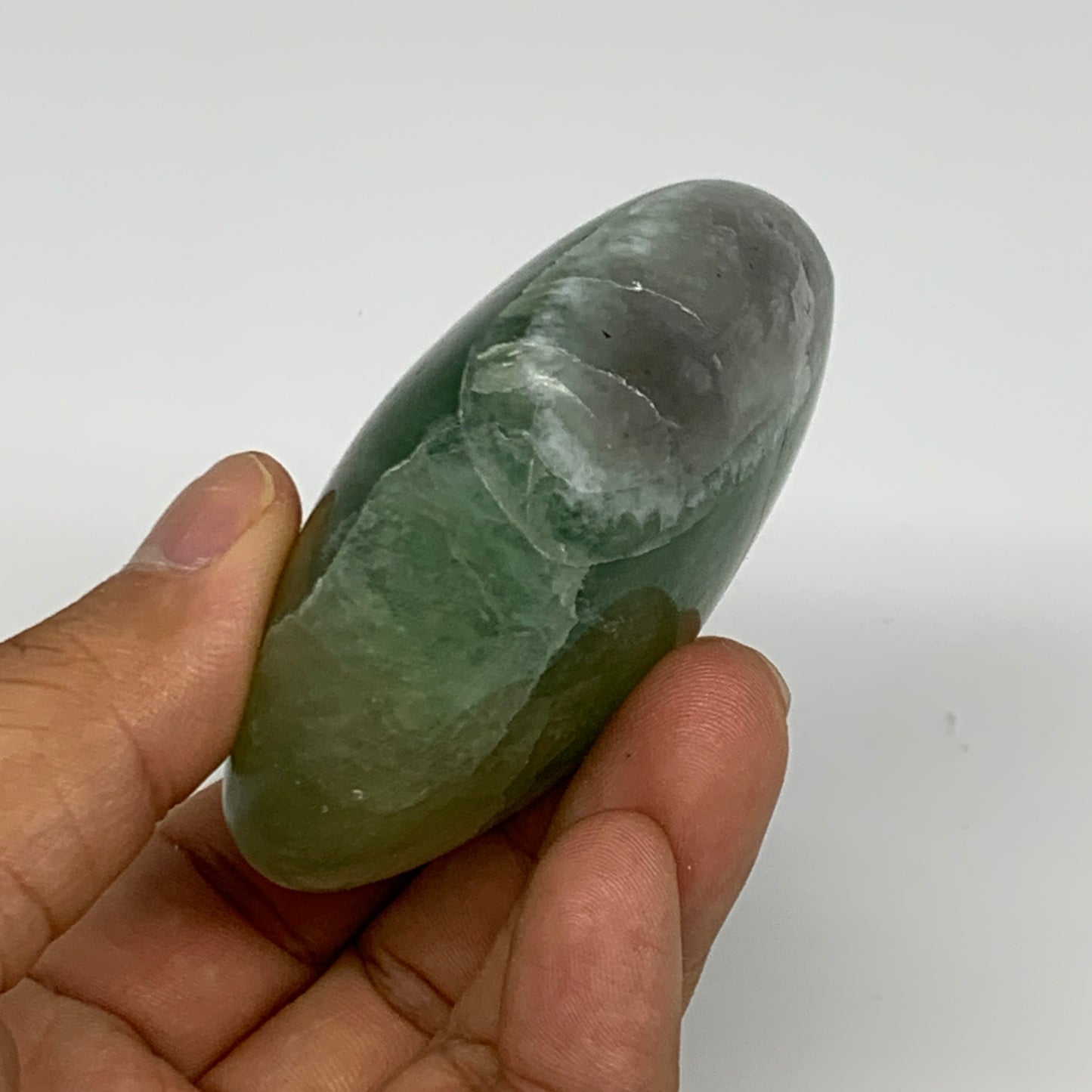 205.3g, 2.3" x 2.8" x 1.2" Fluorite Heart Healing Crystal @Madagascar, B17344