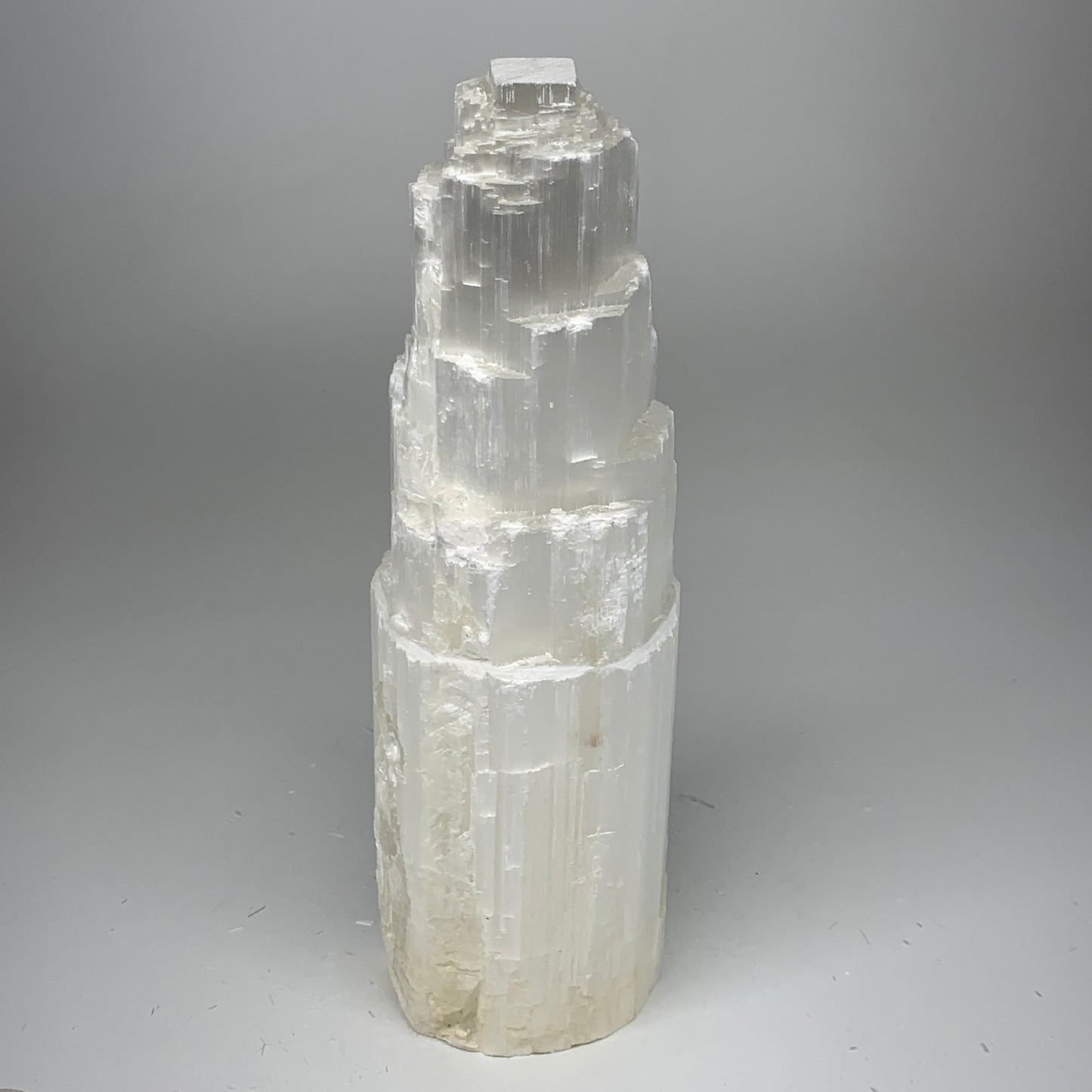 7.23 lb,11.75"x3.8" White Selenite (Satin Spar) Rough Lamp W/Chord @Morocco,B124
