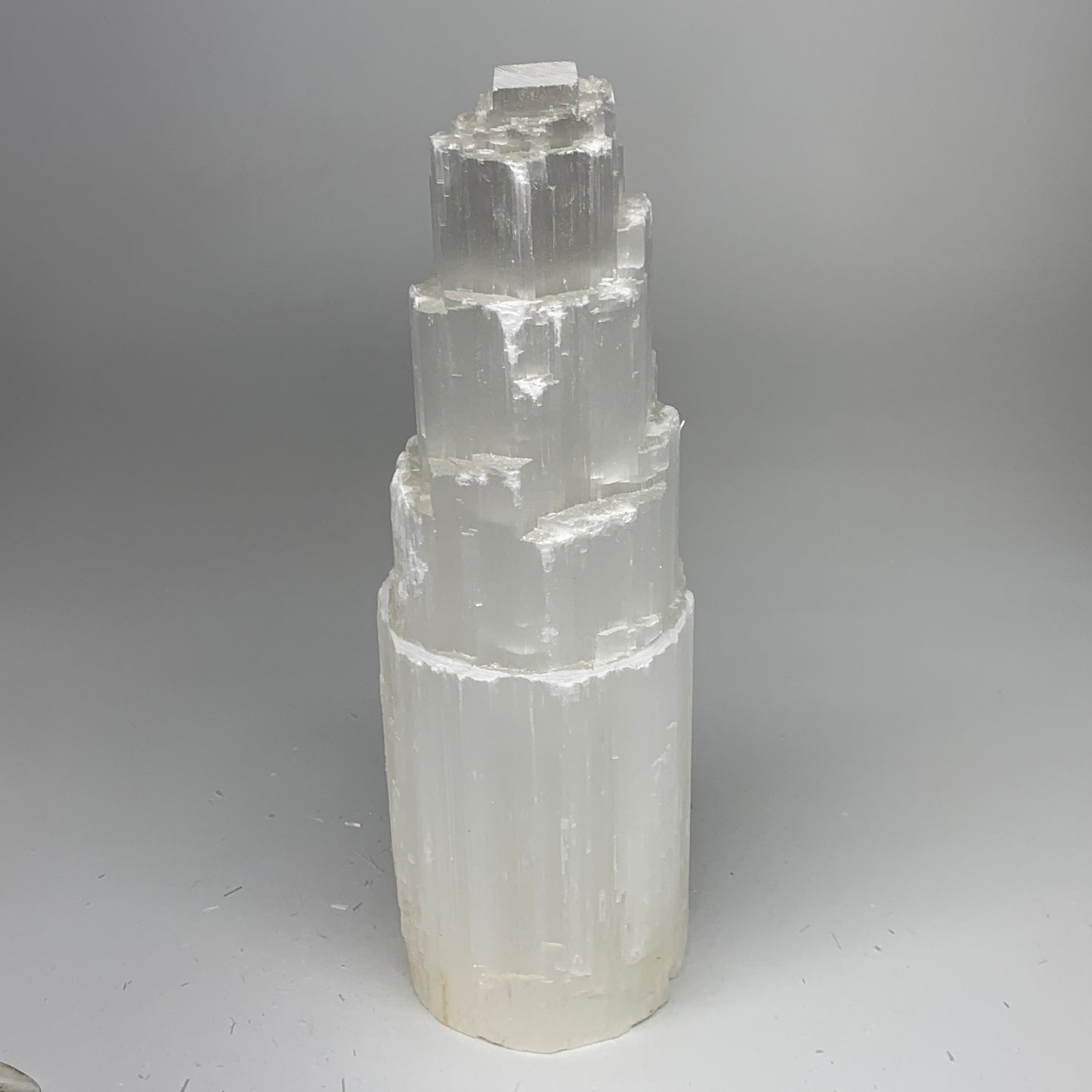 7.23 lb,11.75"x3.8" White Selenite (Satin Spar) Rough Lamp W/Chord @Morocco,B124