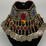 240g, 12"x5"Kuchi Choker Necklace Multi-Color Tribal Gypsy Bohemian,B14042