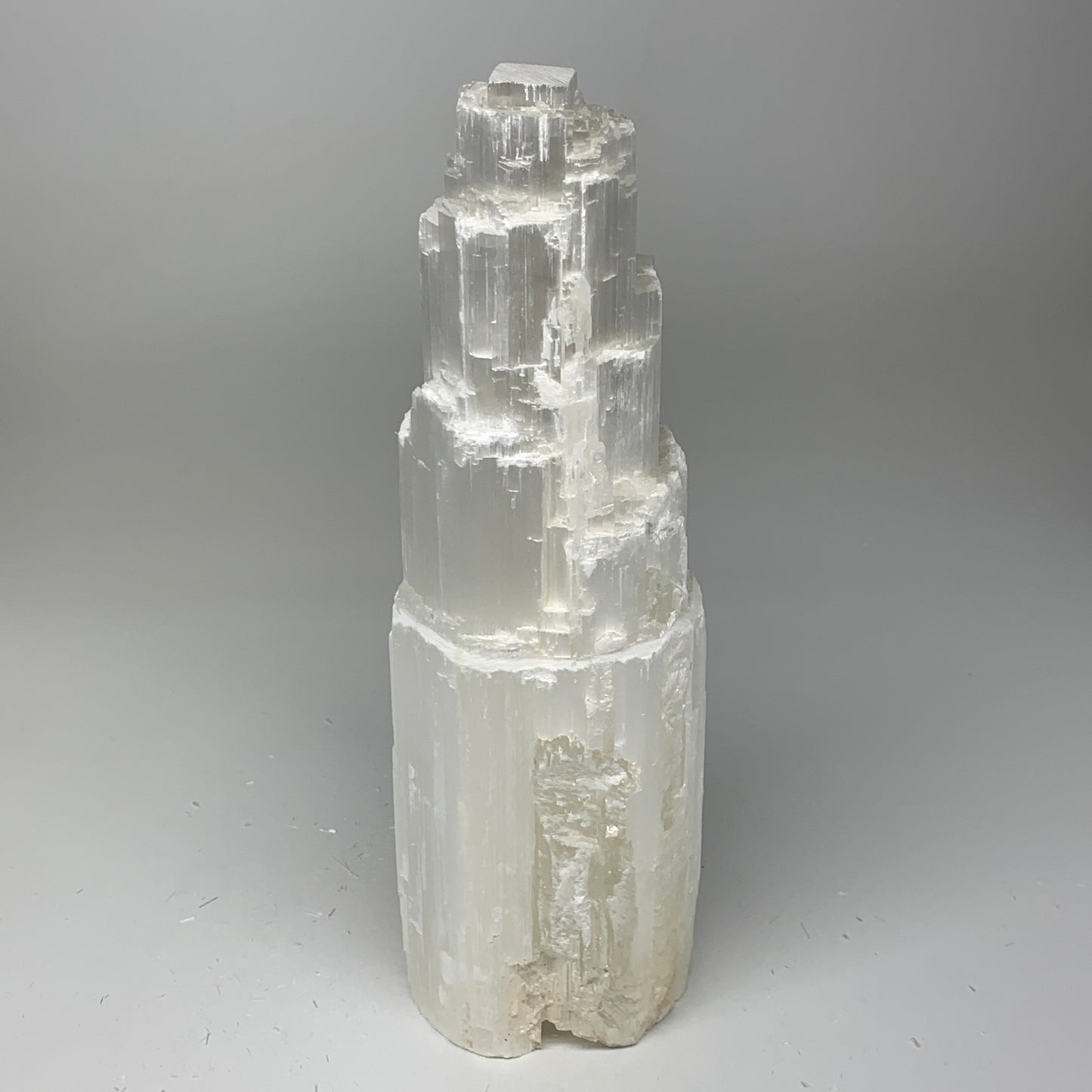 7.23 lb,11.75"x3.8" White Selenite (Satin Spar) Rough Lamp W/Chord @Morocco,B124