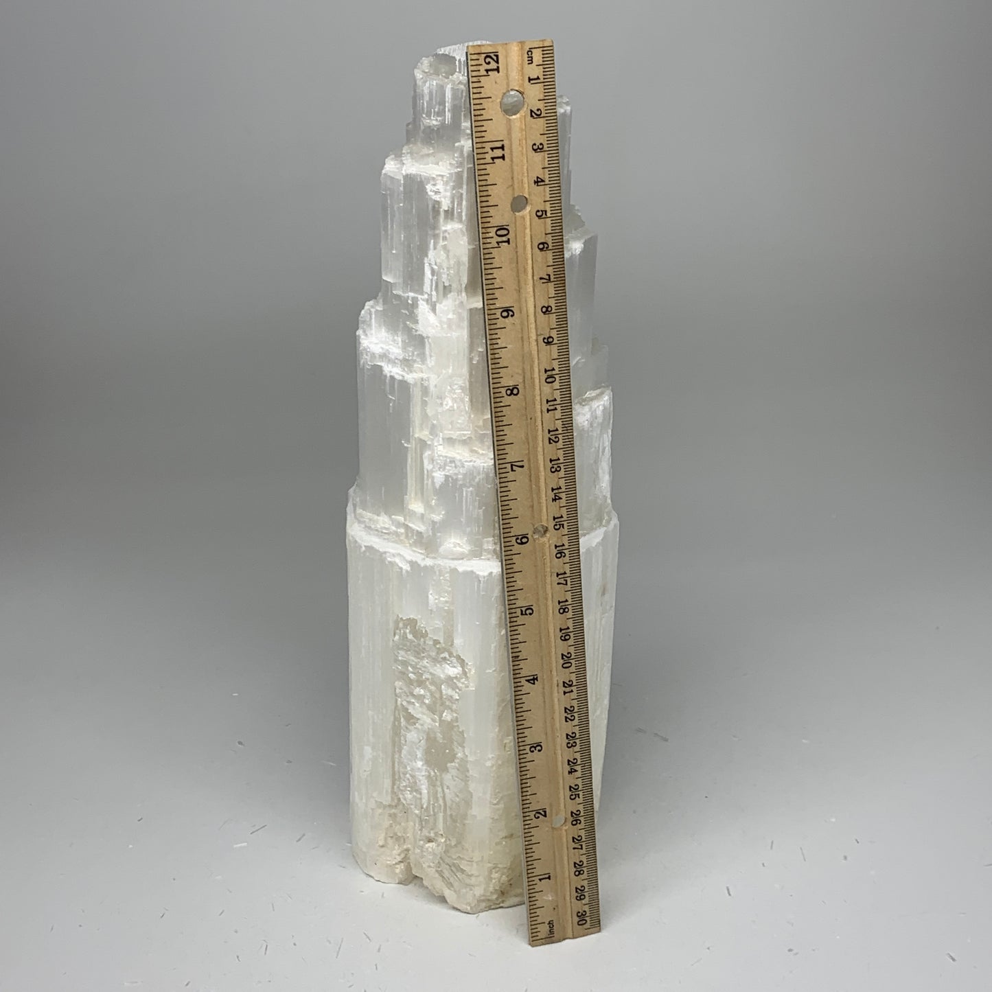 7.23 lb,11.75"x3.8" White Selenite (Satin Spar) Rough Lamp W/Chord @Morocco,B124
