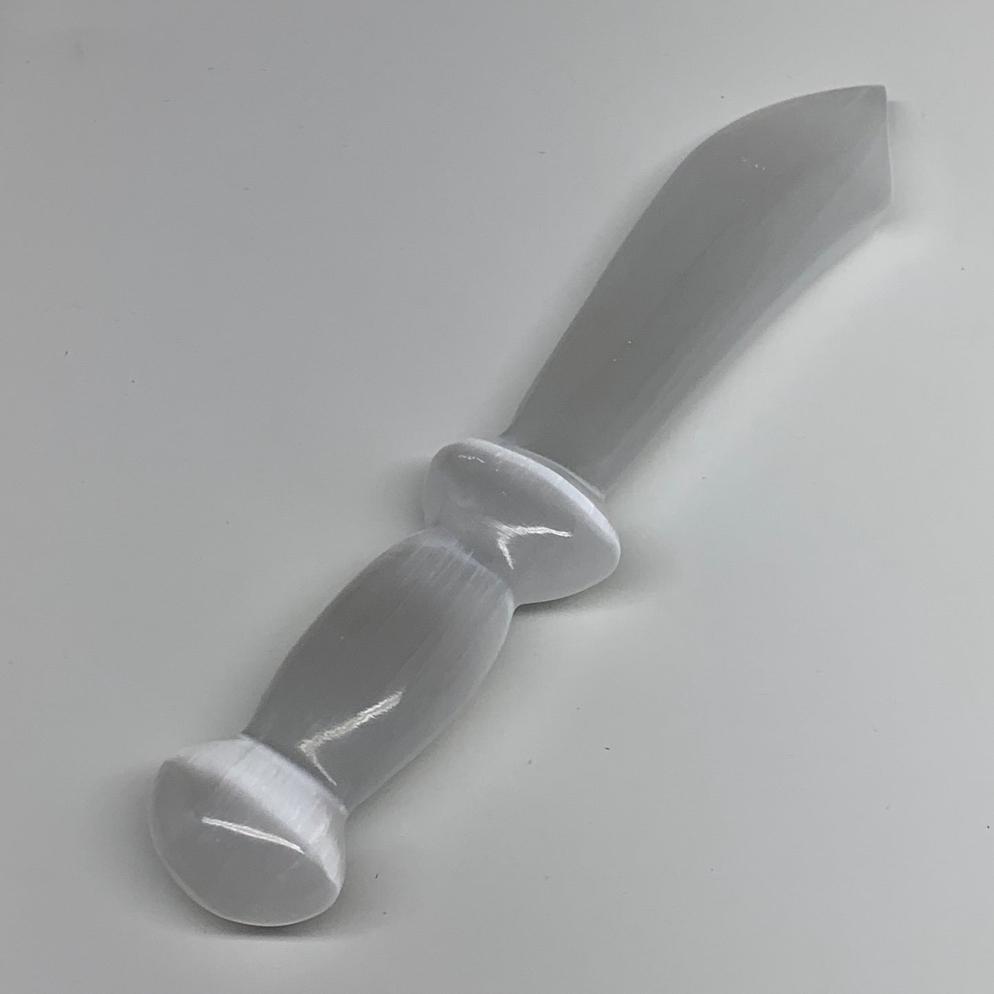 195.2g,8.6"x1.4"x0.9"Natural Selenite Crystal Knife (Satin Spar) @Morocco,B9157