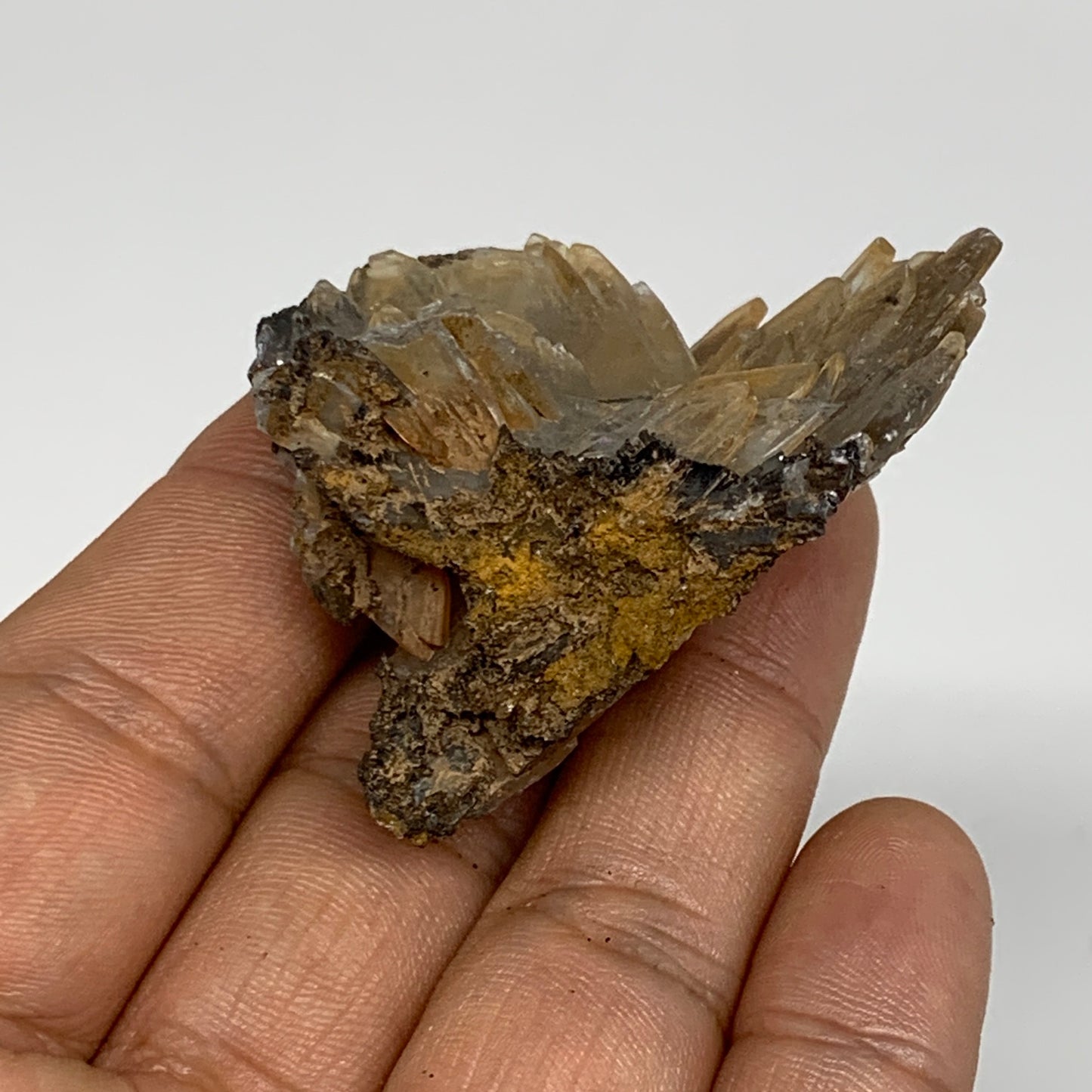 42.7g, 1.9"x1.8"x1.1", Small Blue Barite Mineral Specimen @Morocco, B10795