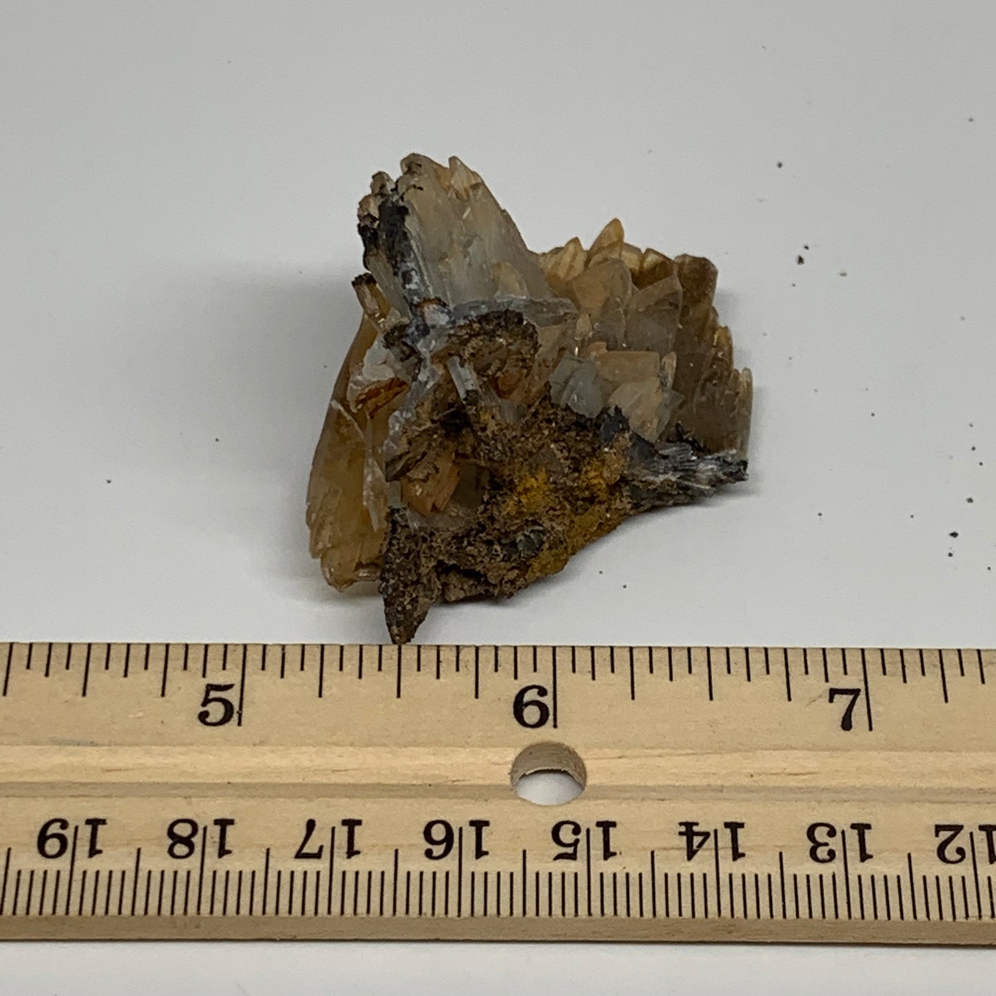 42.7g, 1.9"x1.8"x1.1", Small Blue Barite Mineral Specimen @Morocco, B10795