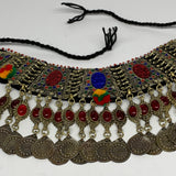 240g, 12"x5"Kuchi Choker Necklace Multi-Color Tribal Gypsy Bohemian,B14045