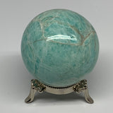 470.5g, 2.8" (70mm), Amazonite Sphere Ball Gemstone from Madagascar, B15781