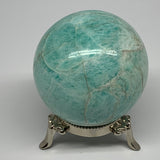 470.5g, 2.8" (70mm), Amazonite Sphere Ball Gemstone from Madagascar, B15781