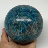 4.73 LBS, 4.1" (104mm) Blue Apatite Sphere Ball Gemstone Healing Reiki, B6314
