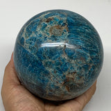 4.73 LBS, 4.1" (104mm) Blue Apatite Sphere Ball Gemstone Healing Reiki, B6314