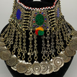 215g, 12"x5.5"Kuchi Choker Necklace Multi-Color Tribal Gypsy Bohemian,B14047