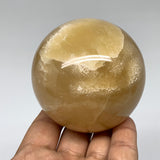 510g, 2.8" (71mm) Brown Calcite Sphere Gemstone, Healing Crystal, Ball, B2668