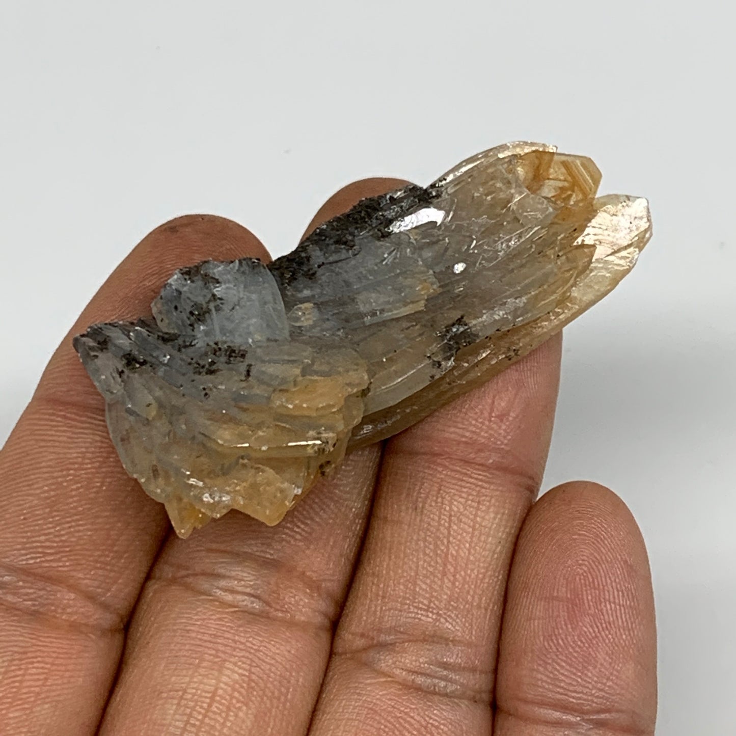 29.2g, 2.1"x1.1"x0.7", Small Blue Barite Mineral Specimen @Morocco, B10798