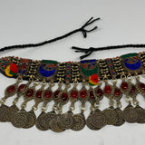 305g, 12"x4.5"Kuchi Choker Necklace Multi-Color Tribal Gypsy Bohemian,B14048