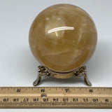 510g, 2.8" (71mm) Brown Calcite Sphere Gemstone, Healing Crystal, Ball, B2668