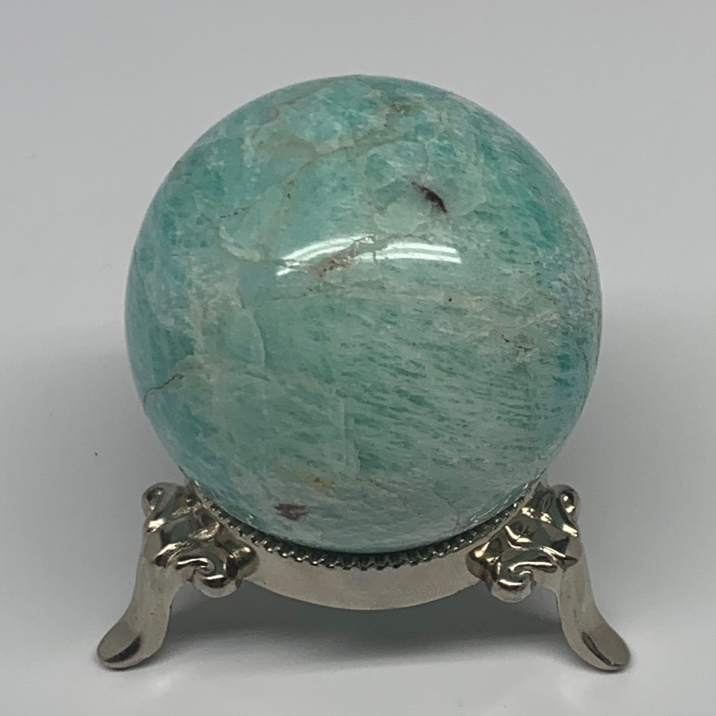 229.3g, 2.2" (55mm), Amazonite Sphere Ball Gemstone from Madagascar, B15784
