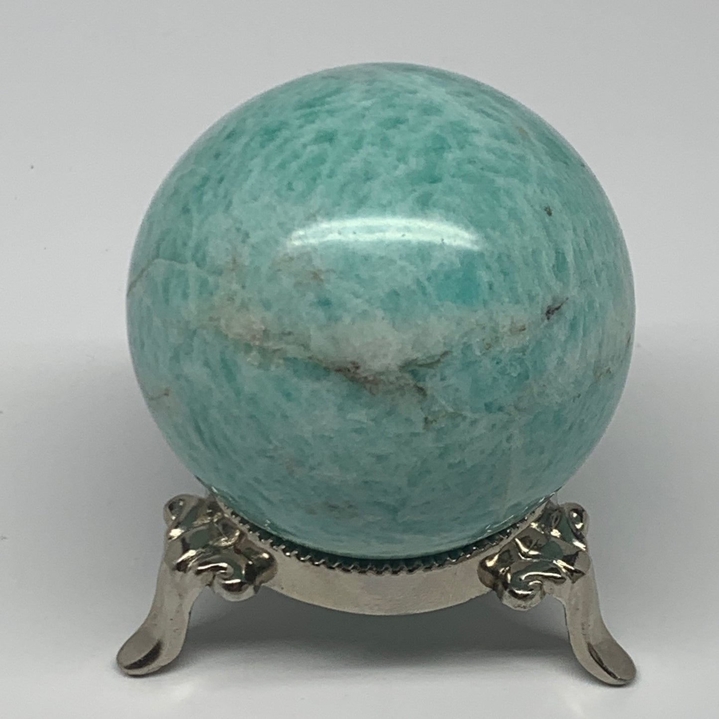 293.8g, 2.4" (60mm), Amazonite Sphere Ball Gemstone from Madagascar, B15785