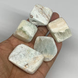 183.1g, 1.1"-1.7", 5pcs, Caribbean Calcite Tumbled Stones @Afghanistan, B26925