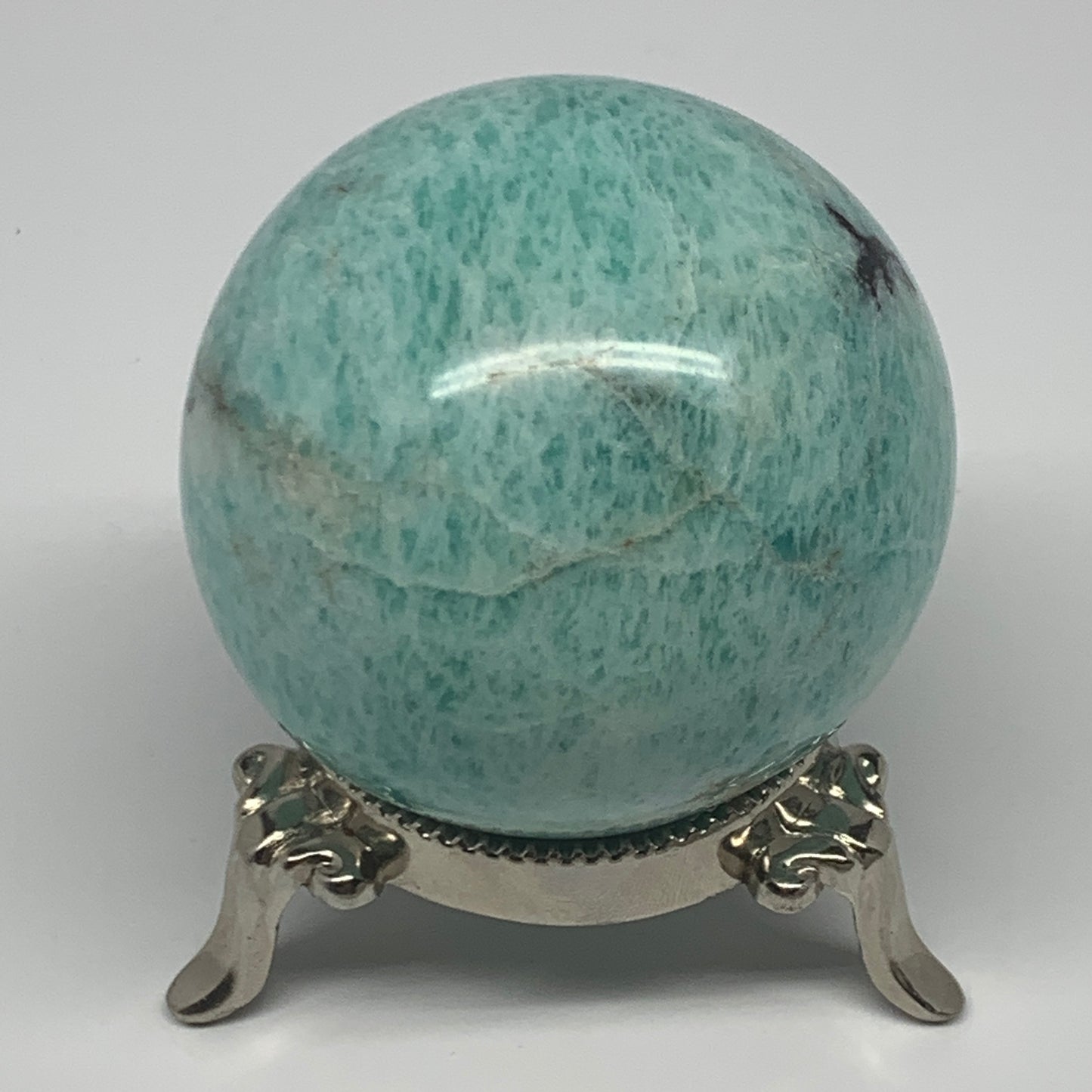 293.8g, 2.4" (60mm), Amazonite Sphere Ball Gemstone from Madagascar, B15785