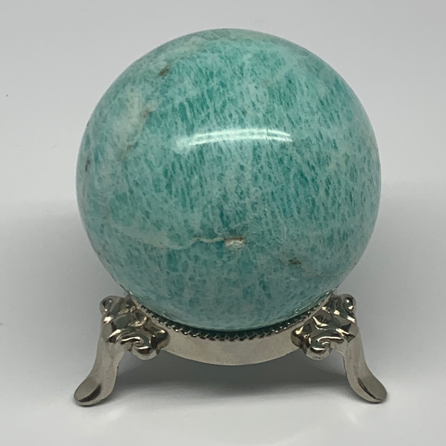 293.8g, 2.4" (60mm), Amazonite Sphere Ball Gemstone from Madagascar, B15785