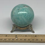 293.8g, 2.4" (60mm), Amazonite Sphere Ball Gemstone from Madagascar, B15785