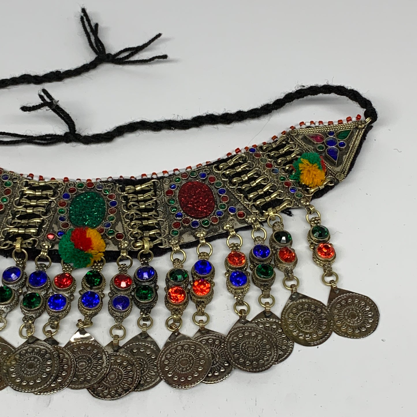 240g, 12"x5"Kuchi Choker Necklace Multi-Color Tribal Gypsy Bohemian,B14051