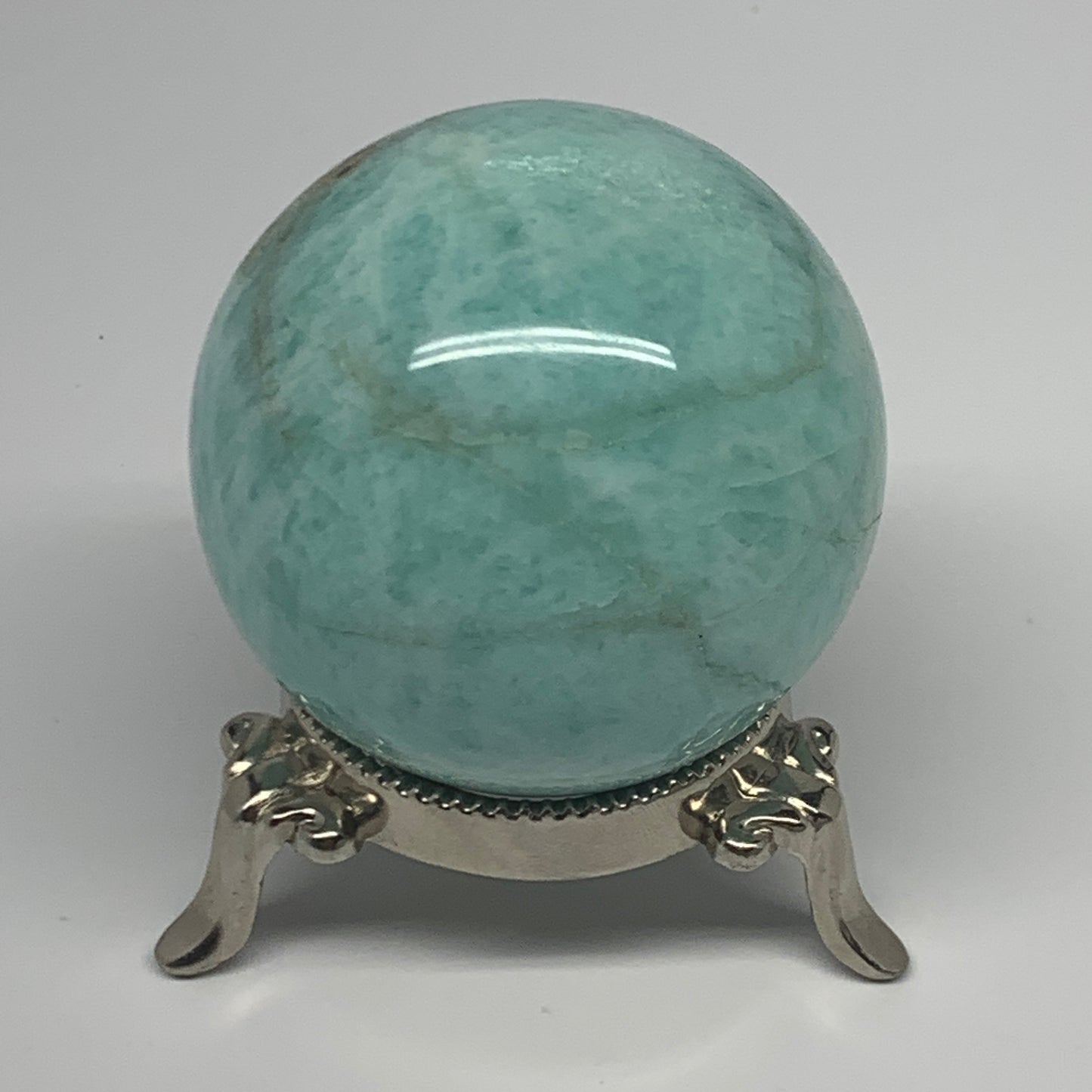262.1g, 2.3" (58mm), Amazonite Sphere Ball Gemstone from Madagascar, B15787