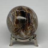 105.5g, 1.7" (44mm), Chocolate/Gray Onyx Sphere Ball Gemstone @Morocco, B18888