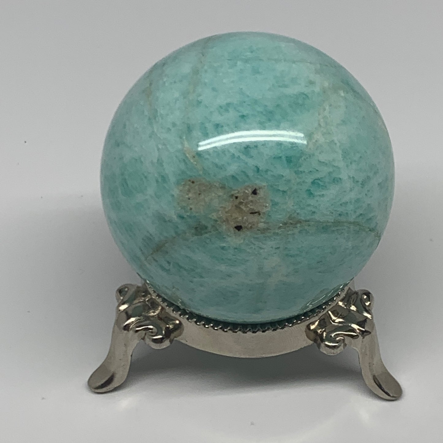262.1g, 2.3" (58mm), Amazonite Sphere Ball Gemstone from Madagascar, B15787