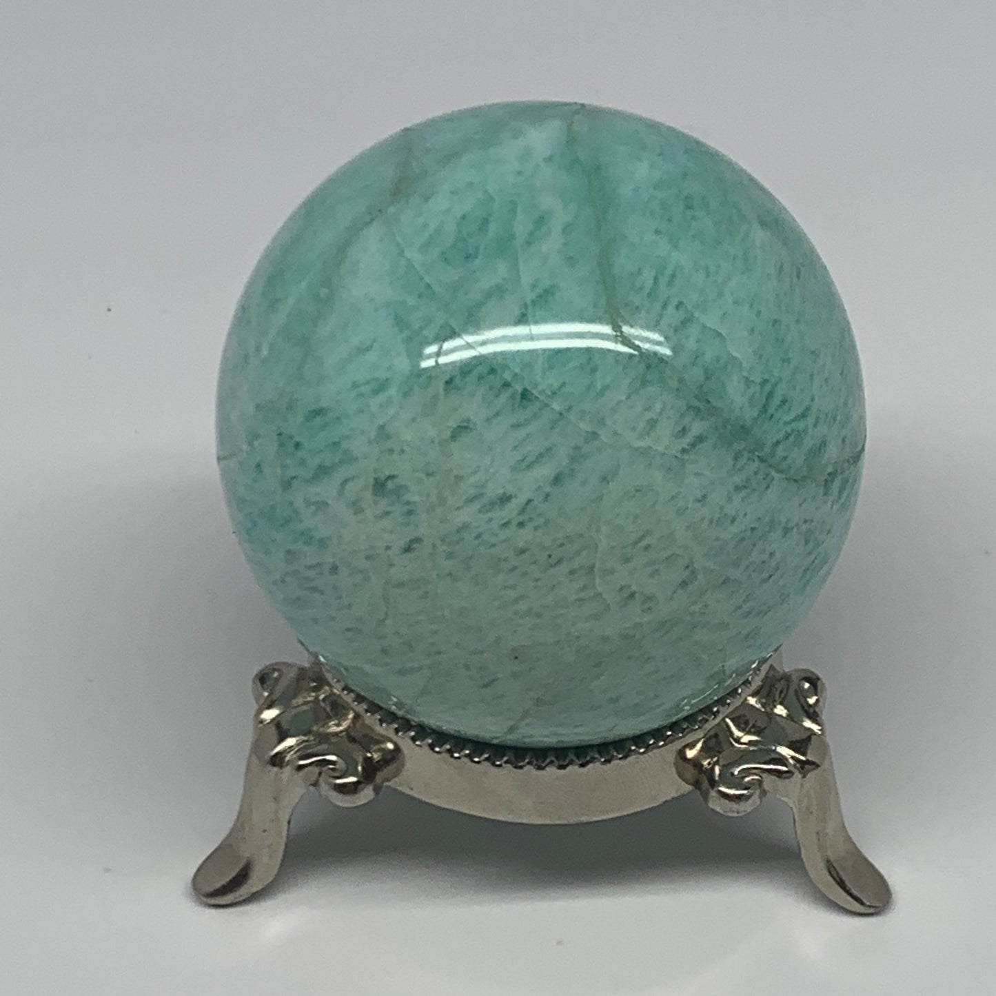 262.1g, 2.3" (58mm), Amazonite Sphere Ball Gemstone from Madagascar, B15787