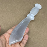 194.3g,8.75"x1.5"x0.9"Natural Selenite Crystal Knife (Satin Spar) @Morocco,B9165