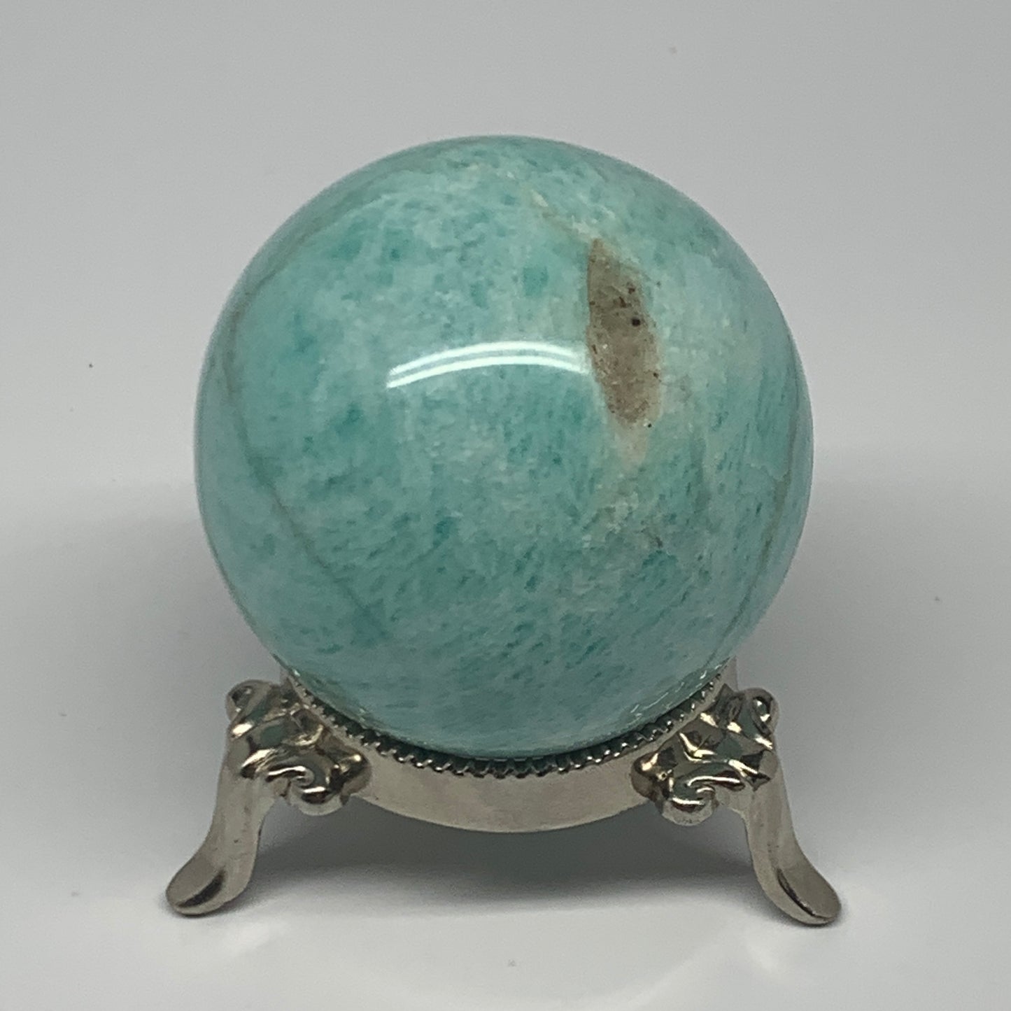 262.1g, 2.3" (58mm), Amazonite Sphere Ball Gemstone from Madagascar, B15787