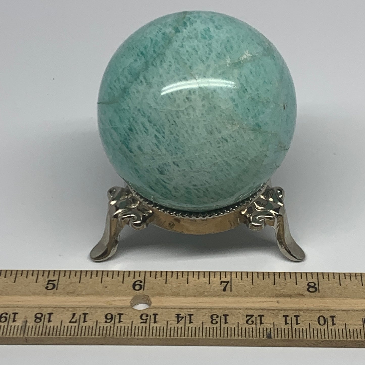 262.1g, 2.3" (58mm), Amazonite Sphere Ball Gemstone from Madagascar, B15787