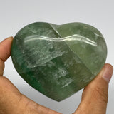 239.3g, 2.4" x 3" x 1.2" Fluorite Heart Healing Crystal @Madagascar, B17355