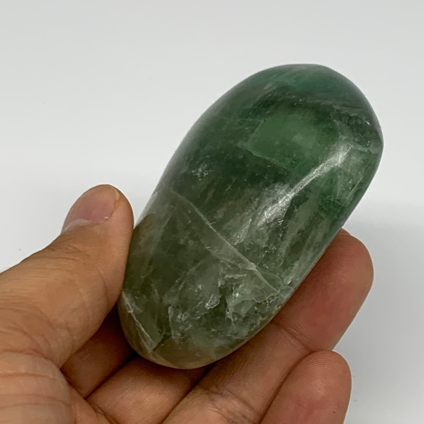 239.3g, 2.4" x 3" x 1.2" Fluorite Heart Healing Crystal @Madagascar, B17355