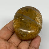 99g, 2.4"x1.9"x0.9", Yellow Ocean Jasper Palm-Stone @Madagascar, B18121