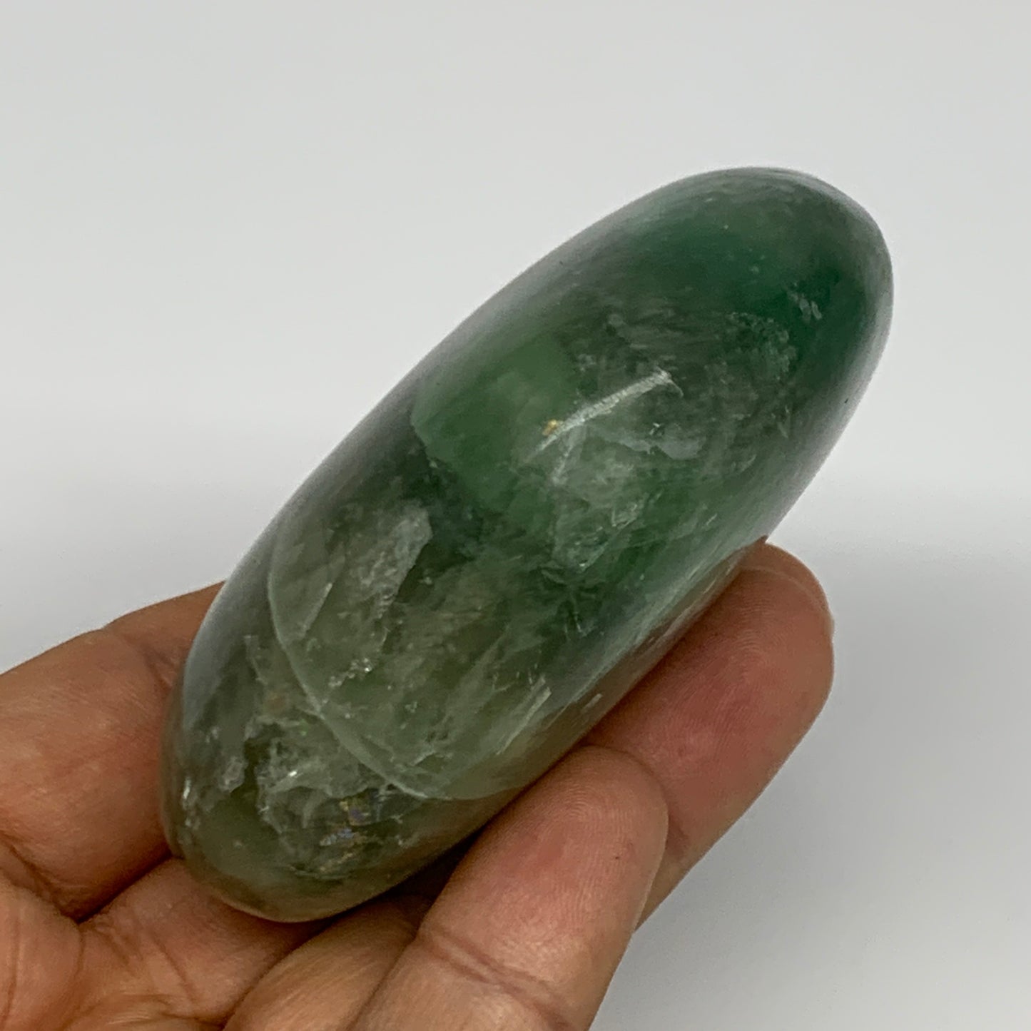 239.3g, 2.4" x 3" x 1.2" Fluorite Heart Healing Crystal @Madagascar, B17355