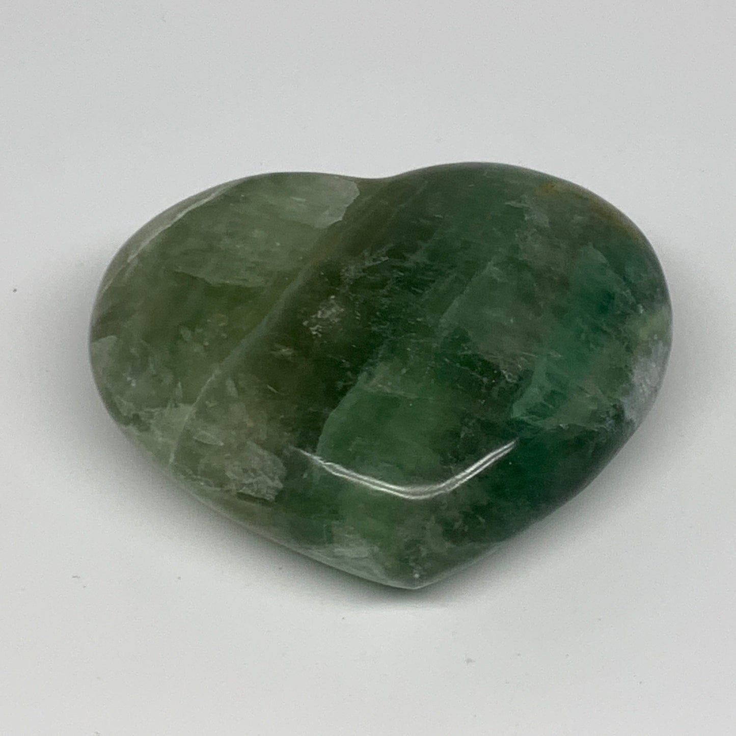 239.3g, 2.4" x 3" x 1.2" Fluorite Heart Healing Crystal @Madagascar, B17355