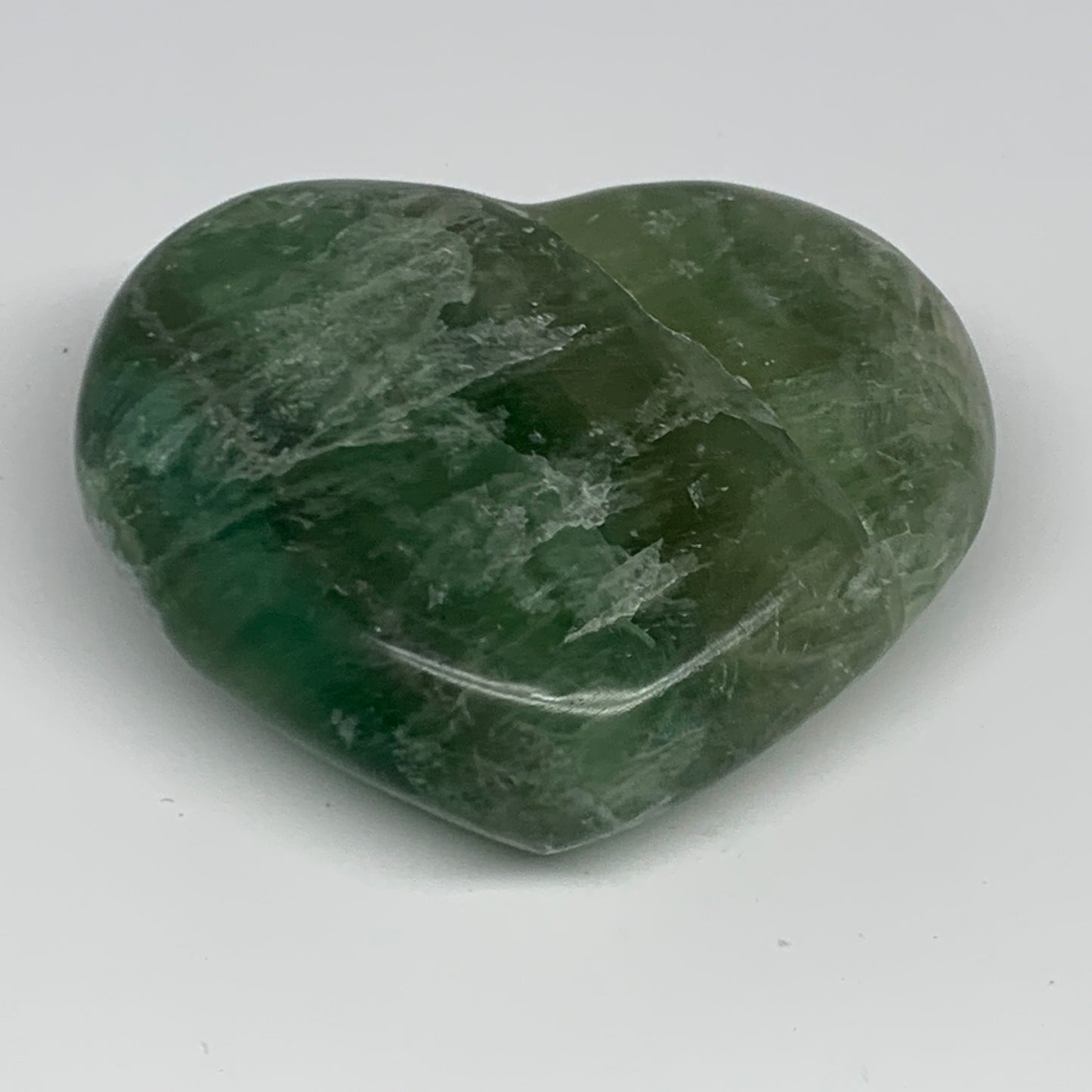 239.3g, 2.4" x 3" x 1.2" Fluorite Heart Healing Crystal @Madagascar, B17355