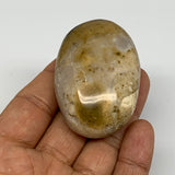 80.5g, 2.2"x1.5"x1", Yellow Ocean Jasper Palm-Stone @Madagascar, B18123