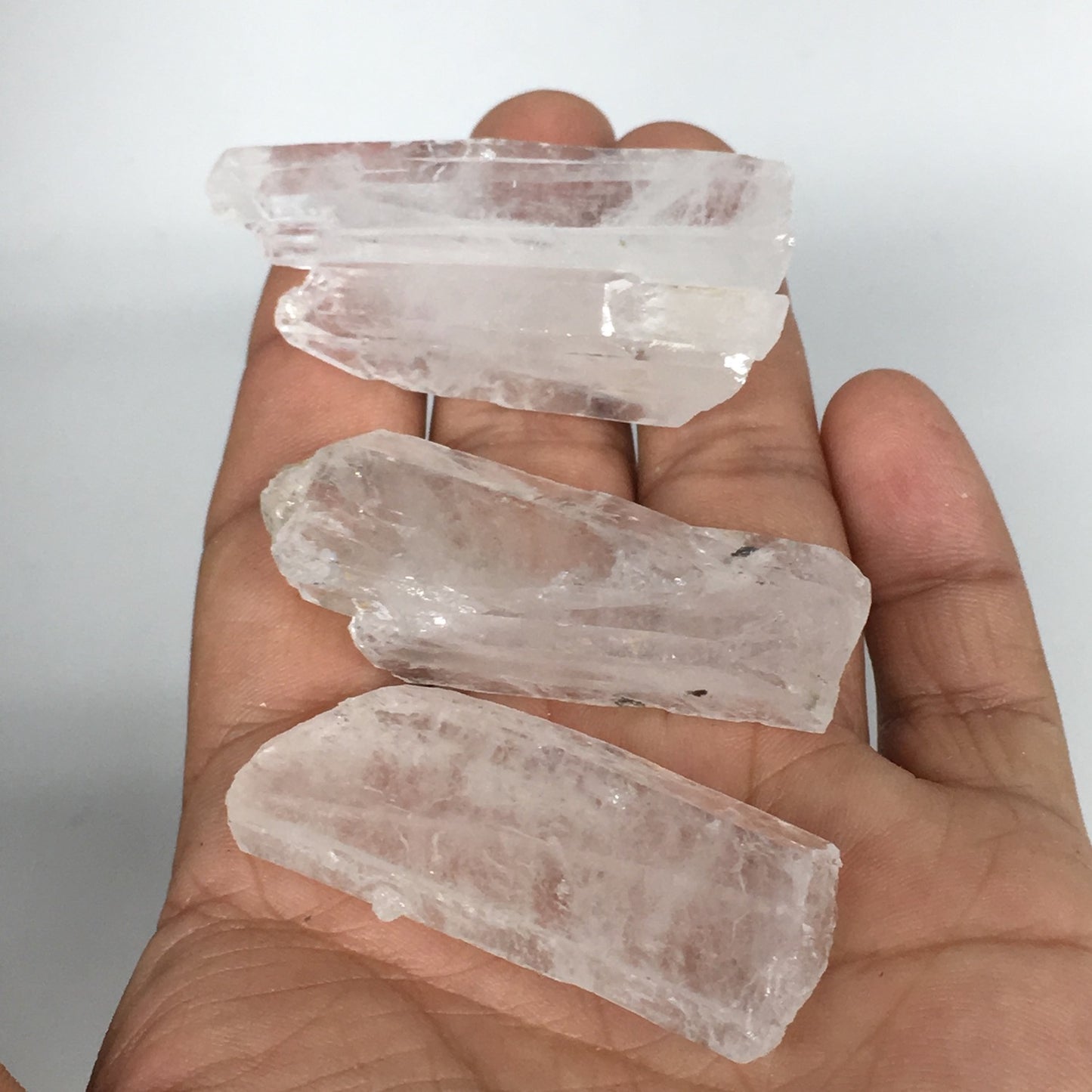 65.2g, 2"-2.1", 2pcs,Faden Quartz Crystal Mineral,Specimen Terminations,FC184