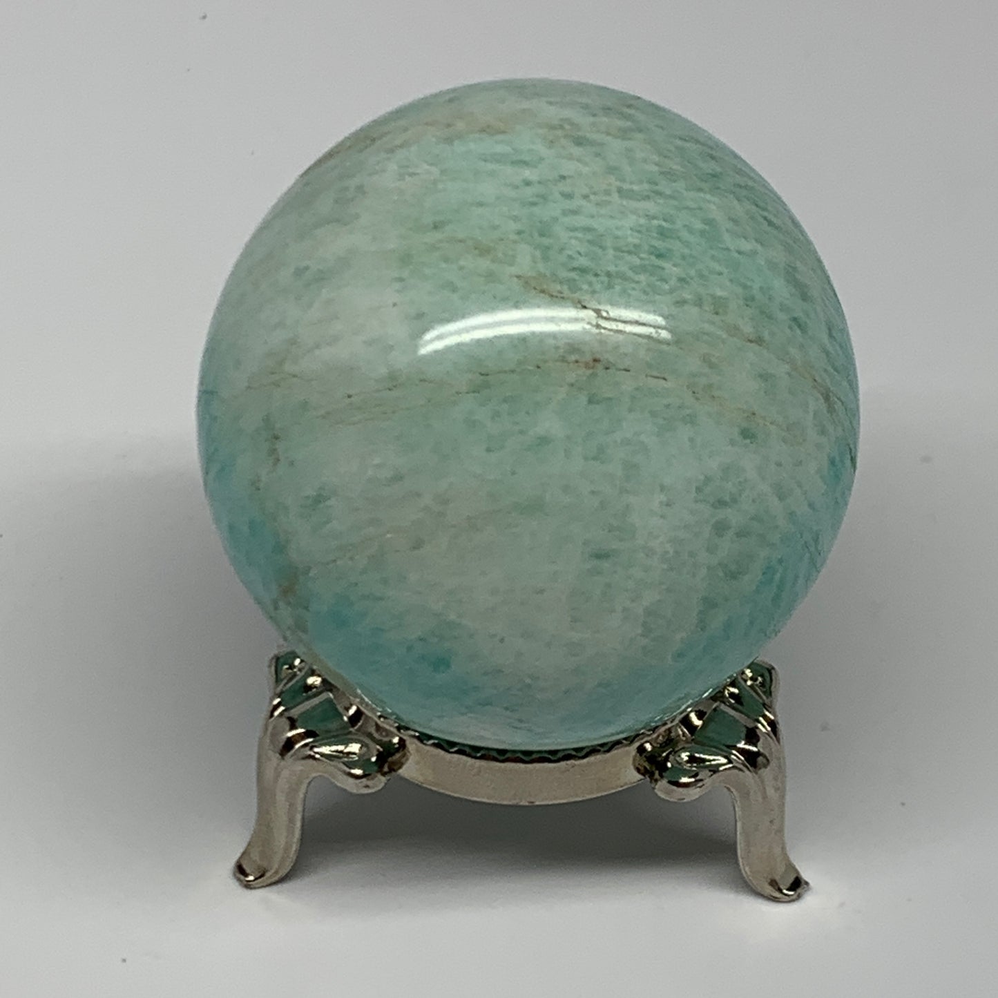 132.5g, 1.8" (46mm), Amazonite Sphere Ball Gemstone from Madagascar, B15792