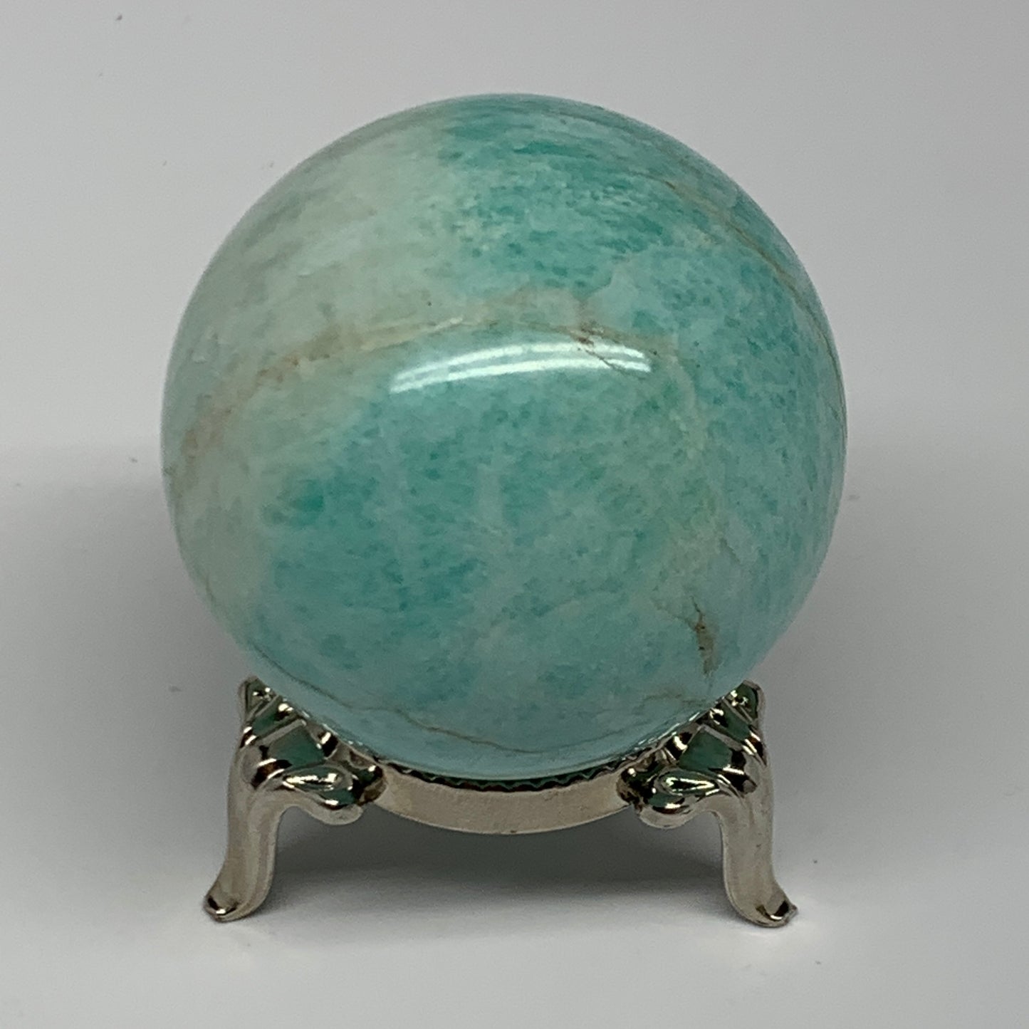 132.5g, 1.8" (46mm), Amazonite Sphere Ball Gemstone from Madagascar, B15792
